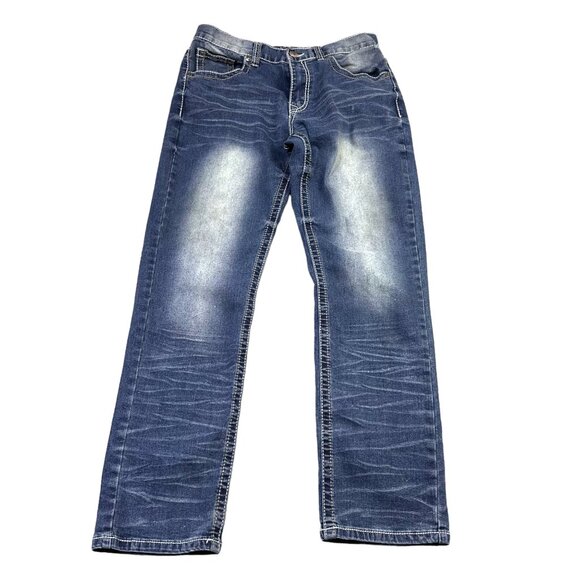 True Luck Other - True Luck Men's Distressed Blue Jeans Size 32/32 Relaxed Fit